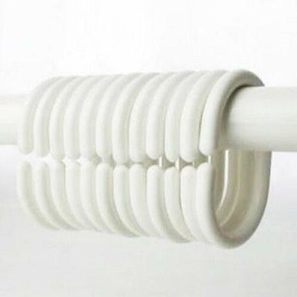 Dusjforheng med maritimt tema og fyrtårn