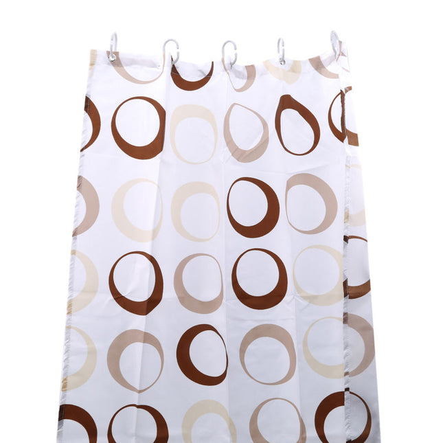 Retro dusjforheng med sirkel mønster