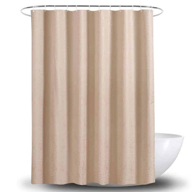 Ensfarget kremfarget dusjforheng for bad