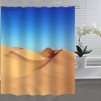 Dusjforheng med ørken sanddyner motiv