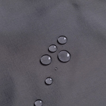 Stoff dusjforheng i mørkegrå farge