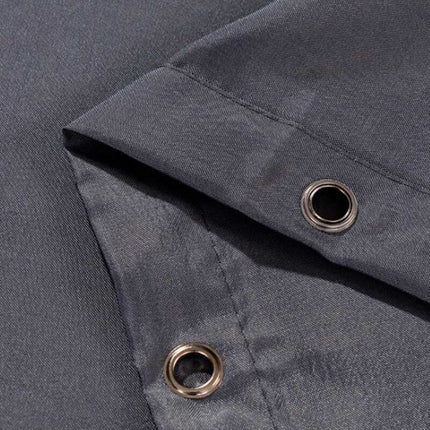 Stoff dusjforheng i mørkegrå farge