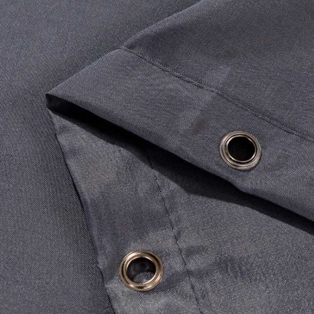 Stoff dusjforheng i mørkegrå farge