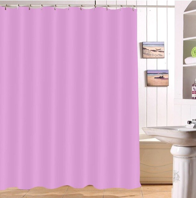 Ensfarget dusjforheng i fuksia rosa