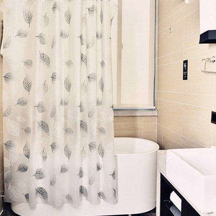 Dusjforheng med blader i skandinavisk stil