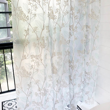 Gjennomsiktig PVC dusjforheng med blomster