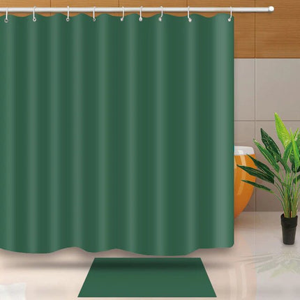 Elegant dusjforheng i smaragdgrønn farge