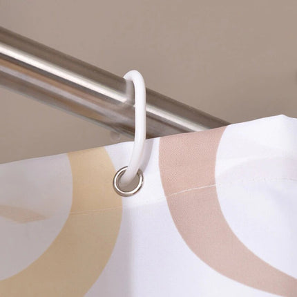 Retro dusjforheng med sirkel mønster