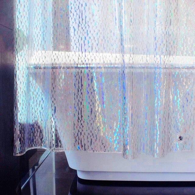 Dusjforheng med vekter i bunnen