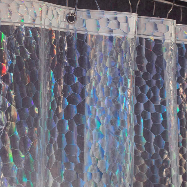 Dusjforheng med vekter i bunnen