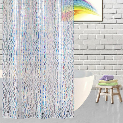 Dusjforheng med vekter i bunnen