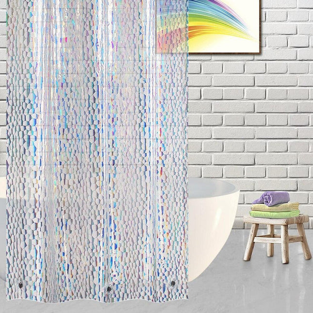 Dusjforheng med vekter i bunnen