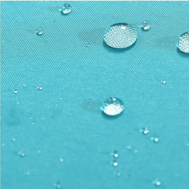 Vanntett turkisblått dusjforheng i polyester