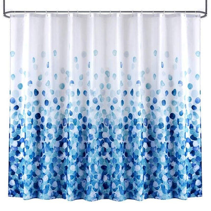 Dusjforheng med gradert boblemønster