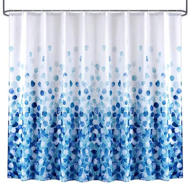 Dusjforheng med gradert boblemønster