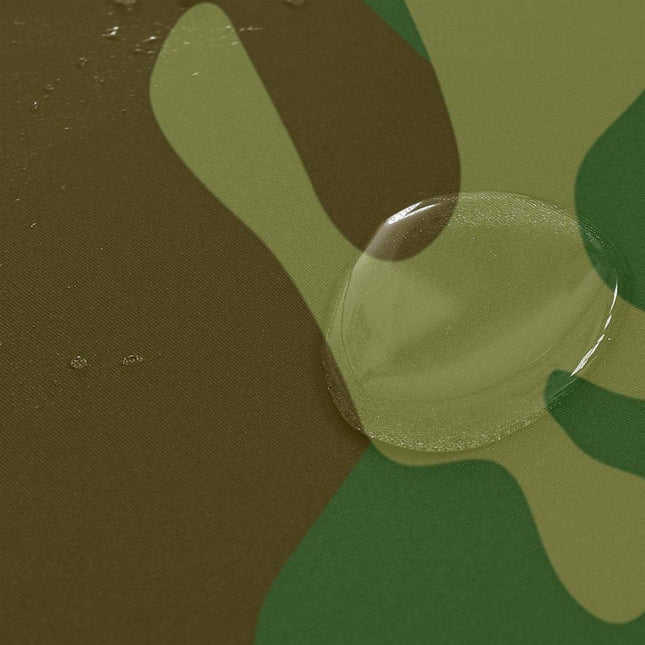 Dusjforheng med klassisk militær kamuflasje