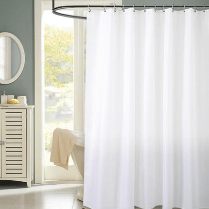 Klassisk hvitt dusjforheng i stoff