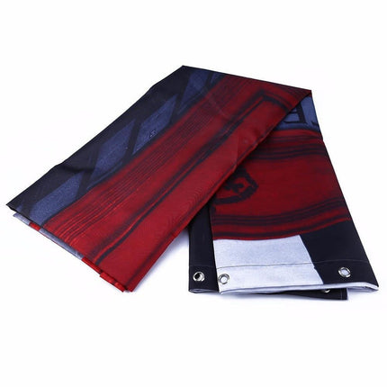 Dusjforheng med rød telefonkiosk i London