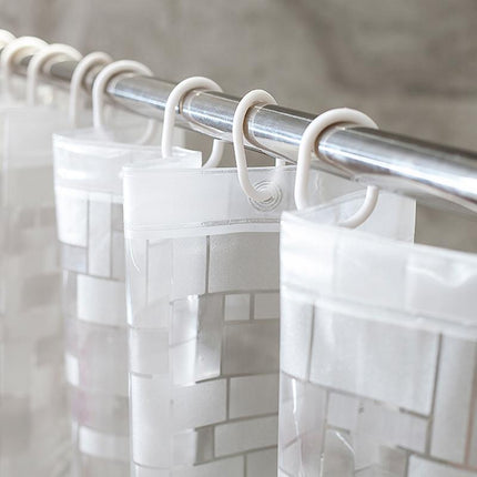 Gjennomsiktig PEVA dusjforheng med mønster