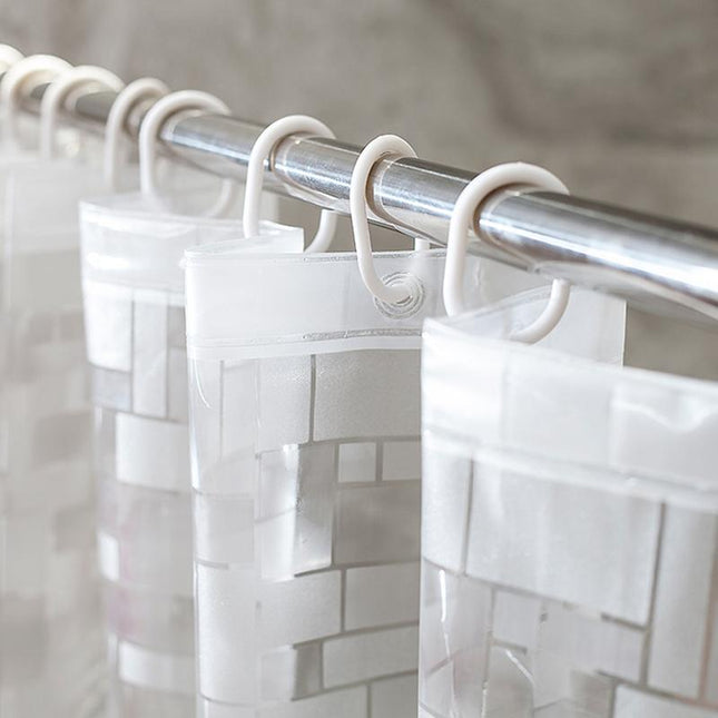 Gjennomsiktig PEVA dusjforheng med mønster