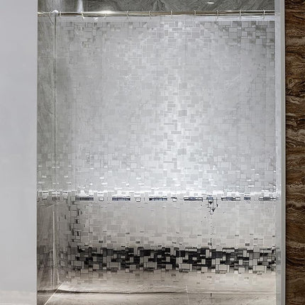 Gjennomsiktig PEVA dusjforheng med mønster