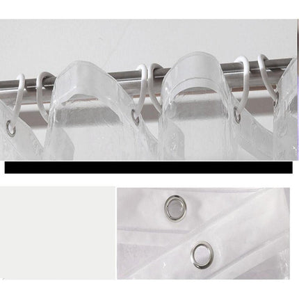 Gjennomsiktig dusjforheng i plast