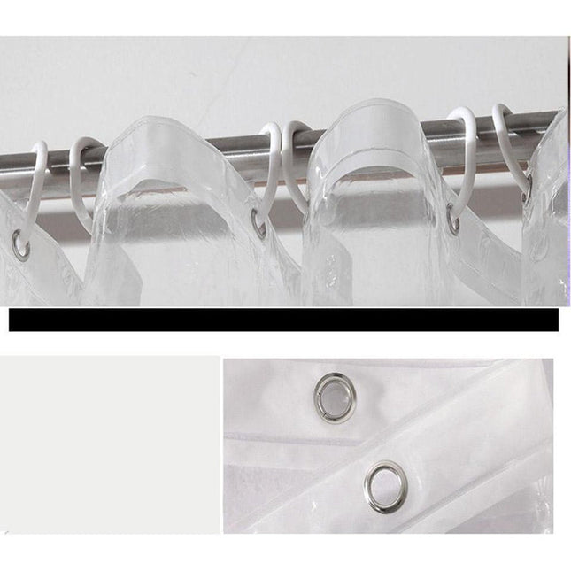 Gjennomsiktig dusjforheng i plast