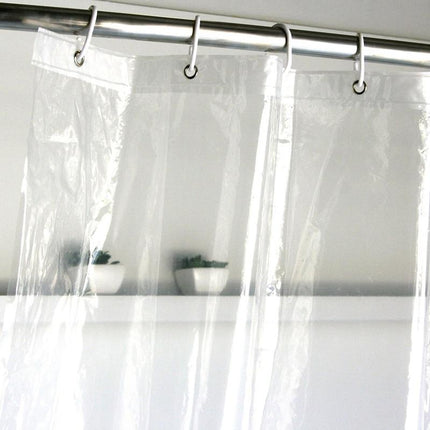Gjennomsiktig dusjforheng i plast