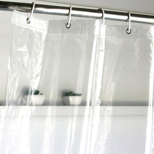Gjennomsiktig dusjforheng i plast