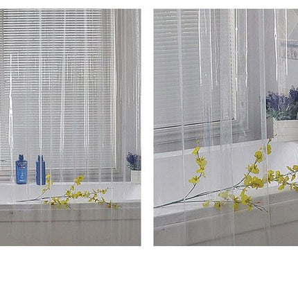 Helt gjennomsiktig dusjforheng i vinyl