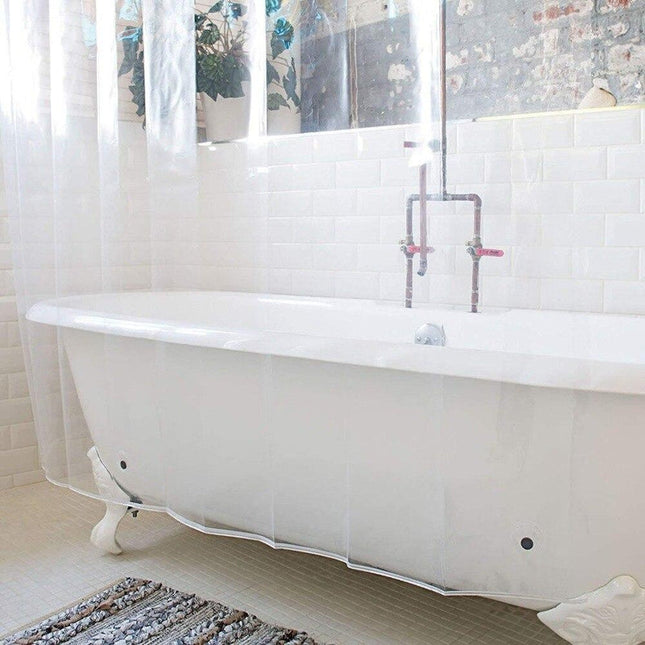 Helt gjennomsiktig dusjforheng i vinyl