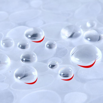 Transparent dusjforheng med dekorativt mønster