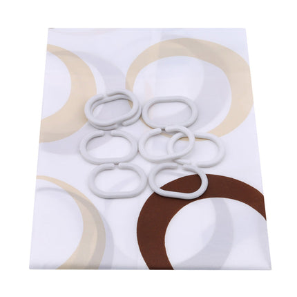 Retro dusjforheng med sirkel mønster