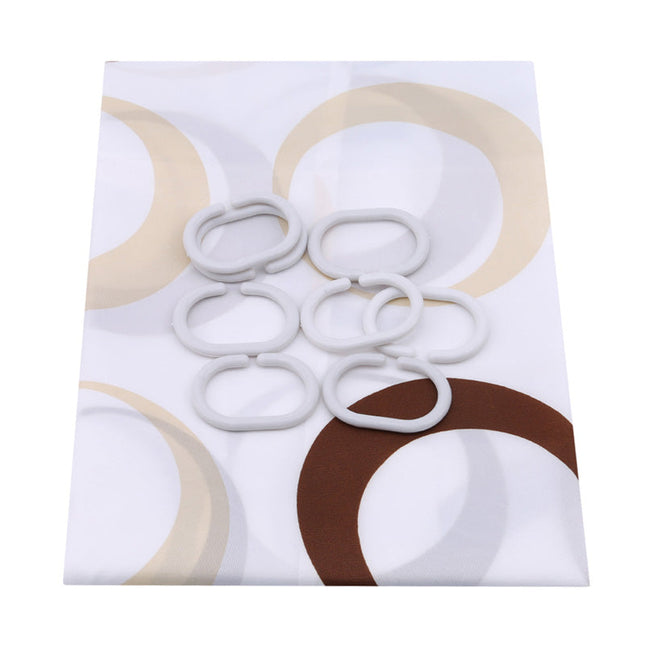 Retro dusjforheng med sirkel mønster